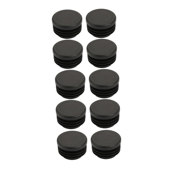 10 Pcs Chair Leg Plastic Cap Ribbed Round Tube Insert Fit 32mm Pipe Outer Dia