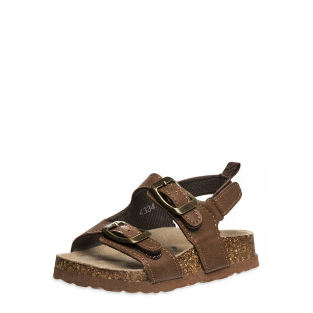 two buckle footbed sandals