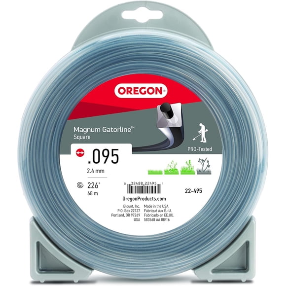 Trimmer Line Oregon Magnum Gatorline de 0,95 pulgadas x 68 m, cuadrada