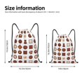 thumbnail image 4 of Drawstring Backpack, Delicate Chocolate Print Light Waterproof Sports Gym Bag Draw String Back Bag for Men Women, Sackpack Cinch Workout Bag for Sports, Travel, Swimming, Beach, 4 of 8
