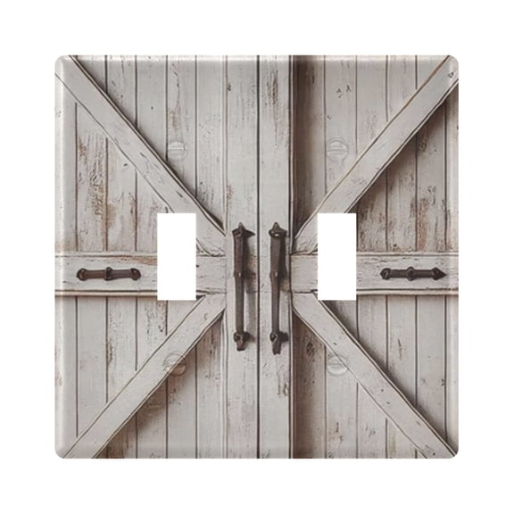 Light Switch Cover Vintage Wooden Door Plates Faceplate Decorative Switch Plate for Bedroom Home Decor