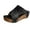 Black, variant on Women's Platform Wedge Sandals 2025 Wide Width Spring Summer Dressy Casual Flats