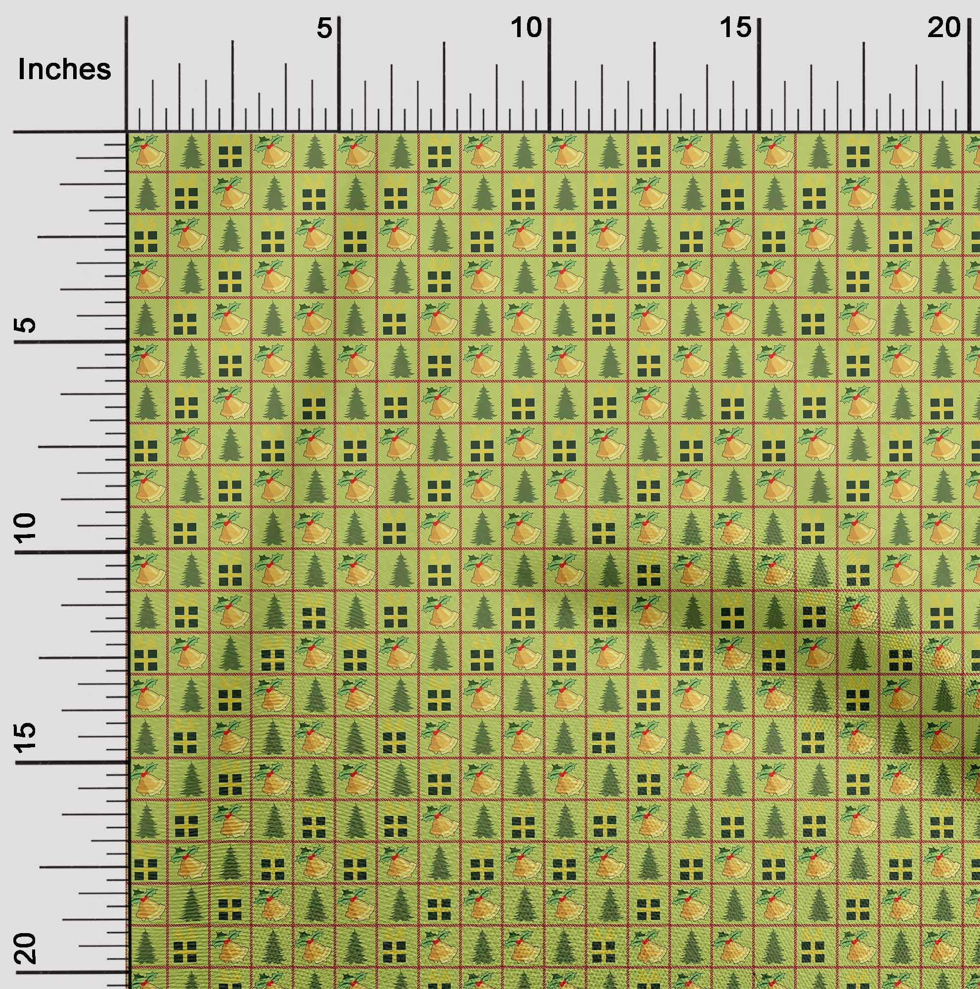 oneOone Cotton Silk Lime Fabric Christmas Sewing Material Print Fabric By The Yard 42 Inch Wide