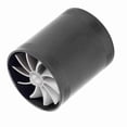thumbnail image 2 of Car Air Intake Turbonator Dual Fan Turbine Super Charger Gas Fuel Saver Turbo Black, 2 of 5