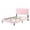 Pink, variant on AENKYO Modern Platform Bed Frame with Upholstered Headboard, Full Size,Pink
