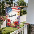 thumbnail image 3 of Welcome Spring Garden Flag Patriotic Flowers Butterflies & American Flag Double Sided 12x18 Inch Outdoor Yard Decor Home Gifts for Men Women Birthday Gifts Memorial Day, 3 of 6