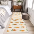 thumbnail image 4 of Runner Rugs 2x6 Ft, Spring Easter Non Slip Area Rugs for Kitchen Bedroom Entryway, Watercolor Cute Carrots Vegetables Beige Washable Carpet Runner Rug Floor Mats for Bedroom Home Decor, 4 of 8