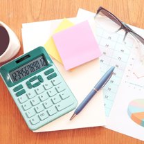 sruoe Desktop Calculator, 12 Digit, Scientific Calculators, Mechanical Switch Calculator, Large Display and Keys Button Basic Calculators, Portable Financial Calculator for S-Chool, Office