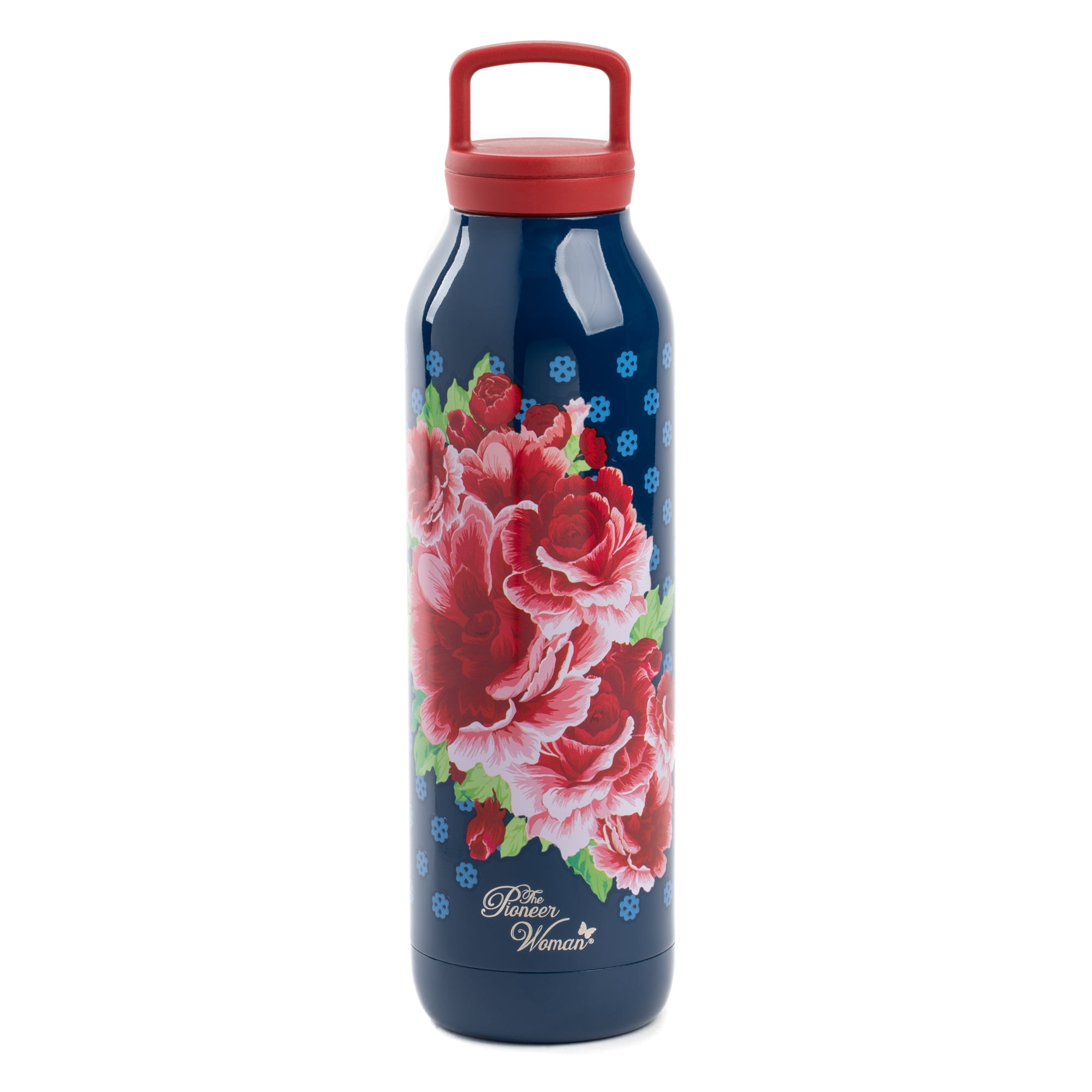 The Pioneer Woman Frontier Rose Immerse Infuser Water Bottle, 18 Oz.