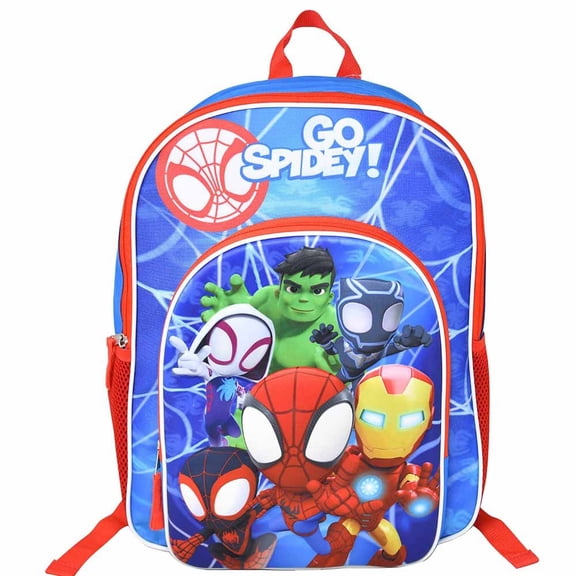Spidey & Friends 16" Backpack with Molded Front Pocket & Printed Straps