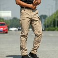 thumbnail image 2 of Men's Stretch Tactical Pants, Lightweight Water Resistant Ripstop Cargo Pants with Multi Pockets Casual Outdoor Work Hiking Pants (No Belt) for Travel, 2 of 9
