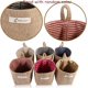thumbnail image 3 of Juego de 4 bolsas de almacenamiento colgantes, algodón y lino, cesta de almacenamiento plegable con asa para juguetes, maquillaje, objetos pequeños, llaves Fokelyi GX-435, 3 of 7
