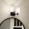thumbnail image 6 of 45573BK Kichler Lighting Shailene - 2 Light Bath Vanity Approved for Damp Locations - with Transitional inspirations - 8.25 inches tall by 12.5 inches, 6 of 10