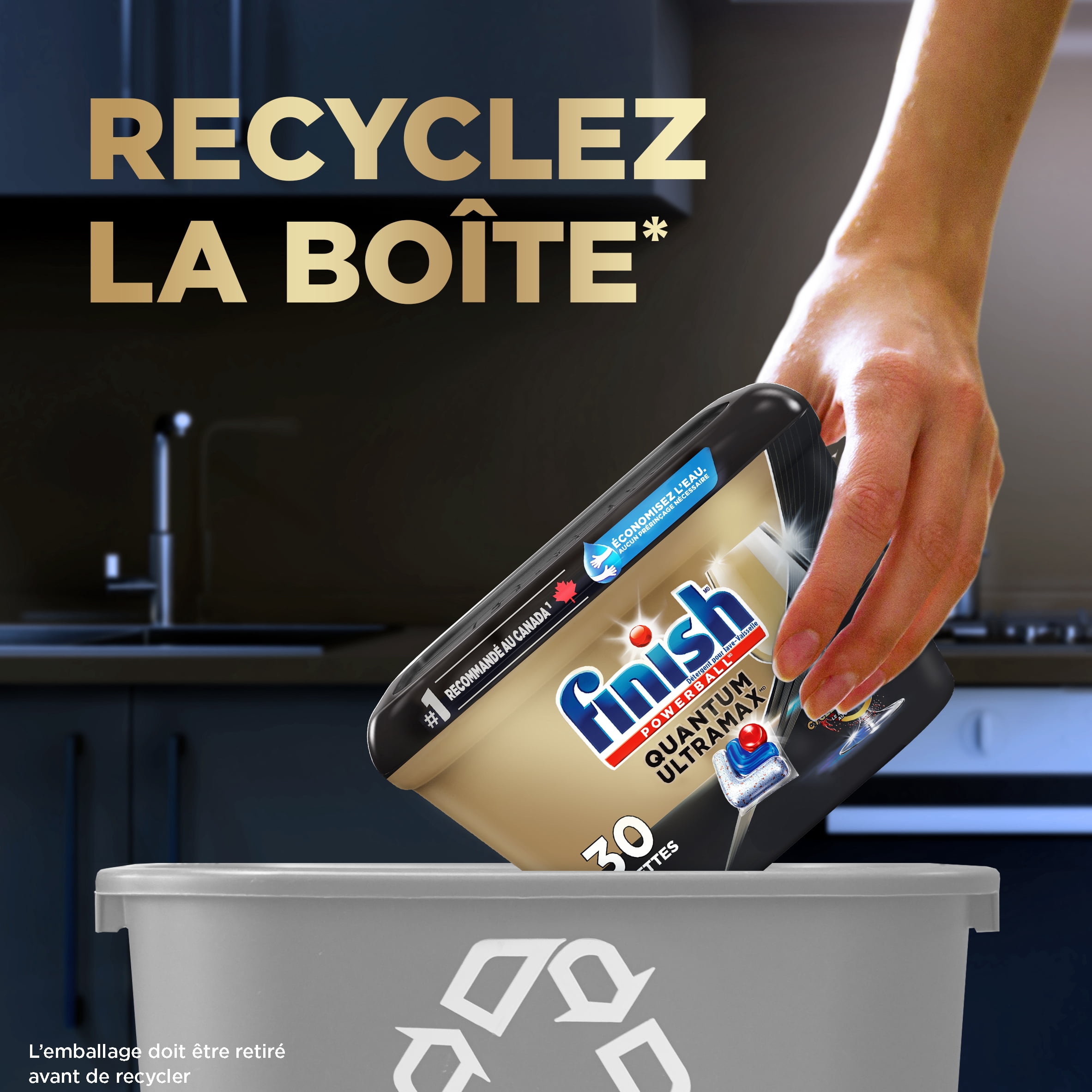 Finish® Quantum UltraMAX® Dishwasher Detergent Tabs for Diamond Shine, Removes burnt-on stains & 24hr Dried on stains, No pre rinse needed, 30 Tabs