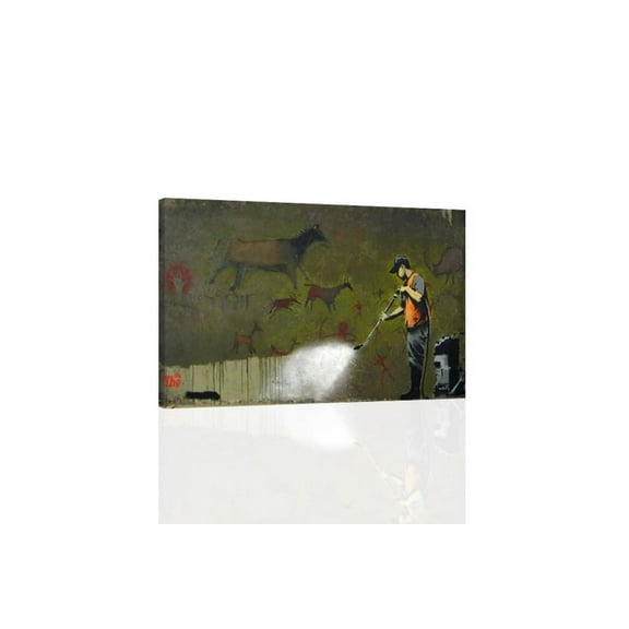 Cave Graffiti Banksy - CANVAS OR PRINT WALL ART