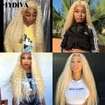 thumbnail image 6 of 613 Blonde Human Hair Wigs Blonde 13x1 Lace Front Wig Human Hair Pre Plucked With Baby Hair Honey Blonde Brazilian Body Wave Human Hair Wigs for Women Transparent Lace Middle Part Wig (26 inch, 13x1 ), 6 of 10