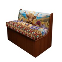 Uorisanigo RV Dinette Cushion Covers RV Sofa Cushion Elastic Camper Seat Cushions Slipcovers Camper Accessories Non-Slip Highland Cow Aztec Sofa Furniture Protection for Travel Trailer Couch