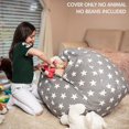 thumbnail image 2 of Stuffed Animal Storage Bean Bag Chair Cover For Kids 26 Inches | Stuffable Zipper Beanbag For Organizing Children Plush Toys Large Premium Cotton Canv, 2 of 5