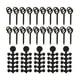 thumbnail image 1 of Soidarity 20 piezas gancho tapón cebo accesorios de pesca cambio giratorio aparejo rodante tornillo resistente accesorios deportivos Pescar Anillo Circular 001 Soidarity  OD030471-01, 1 of 6