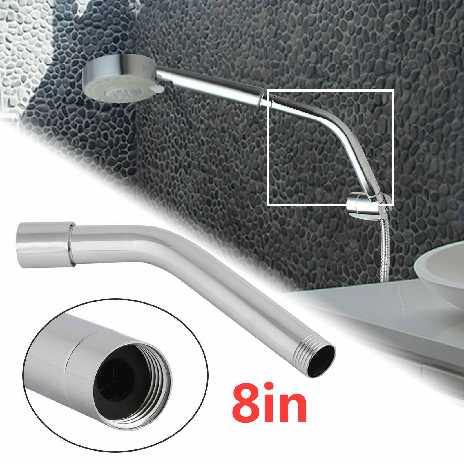 For Bathroom Shower Head Extension Angled Shower Arm Extra Hose Pipe