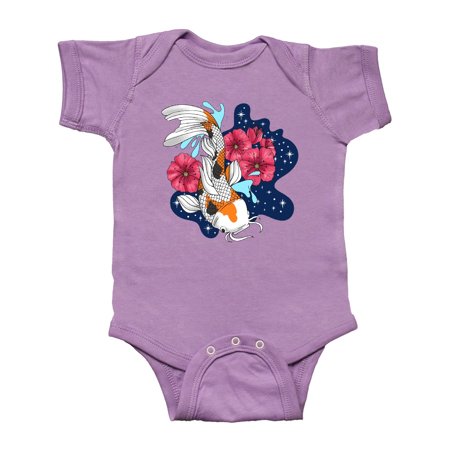 

Inktastic Japanese Koi Fish Pond with Stars Gift Baby Boy or Baby Girl Bodysuit
