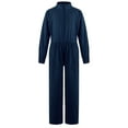 thumbnail image 2 of Sholeno Big Girls Stand Collar Jumpsuit with Pockets Mechanic Boiler Suit One Piece Romper Coverall Dungarees Navy Blue 12, 2 of 6