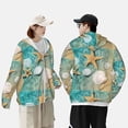 thumbnail image 4 of Lsque Starfish And Seashell Pattern UPF 50+ Lightweight Sun Protection Men's Women's Long Sleeve Shirt, Hoodie Performance -Medium, 4 of 7