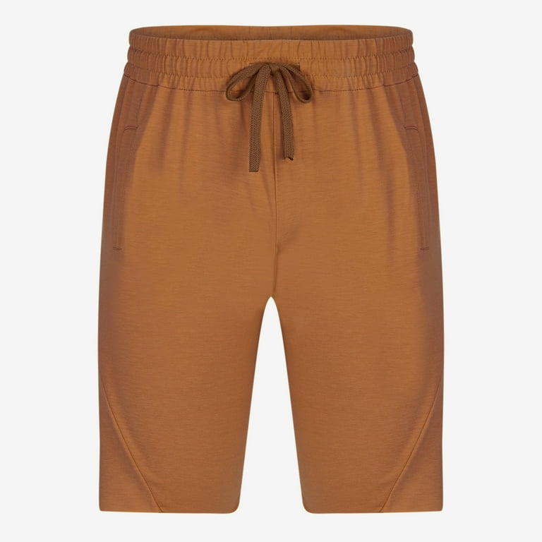 amidoa Mens Shorts Big and Tall Summer Cut off Drawstring Walk Denim Shorts 6 Inch Inseam Regular and Big Tall Pants