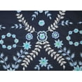 thumbnail image 2 of Zelouf Simone Floral Metallic Embroidery Mesh  , Sewing, DIY, Crafts Fabric by the Yard, Serene Navy, 7 Yard, 2 of 2