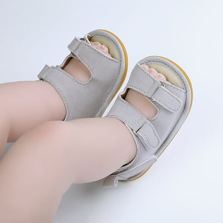 

Entyinea Toddler Boys Girls Shoes Prewalker Sandals Summer Baby Children Baby Shoes Baby Sandal Size 4 Grey 5