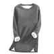 thumbnail image 2 of HongQid Women's Winter Warm Sherpa Lined Fleece Crewneck Sweatshirt Pullover Loungewear Tunic Tops, 2 of 4
