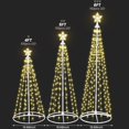 thumbnail image 6 of AWQM 3pcs Christmas Tree Lights Decorations for Outdoor/Indoor,Christmas Lighted Tree Light up Trees,Artificial LED Tree for Holiday Party Decor,448 Warm Lights,4FT+5FT+6FT, 6 of 8
