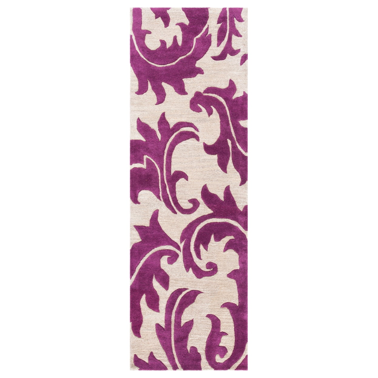 SAFAVIEH Soho Blair Floral Wool Area Rug, Purple/Beige, 5' x 8'