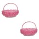 thumbnail image 3 of Ounissouiy Cesta de flores para niñas, mango de diamantes de imitación, encaje, boda romántica, Festival, dulces, regalos, accesorios Type1 NO1, 3 of 6