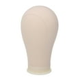 thumbnail image 1 of 21" Cork Canvas Block Head Mannequin Head Wig Display Styling Head Manikin Canvas Head, 1 of 7