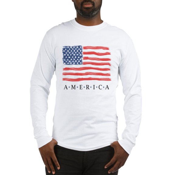 CafePress - American Flag Long Sleeve T Shirt - Unisex Cotton Long Sleeve T-Shirt