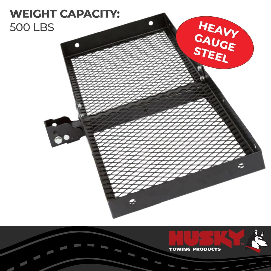 Husky Towing 81148 Trailer Hitch Cargo Carrier with Receiver Platform Rack Non Folding 500lbs Capacity Walmart