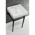 thumbnail image 3 of Kingston Brass EV2018W38 Concord 20" Ceramic Console Sink (8-Inch, 3-Hole), White, 3 of 8