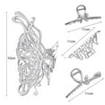 thumbnail image 7 of Cheers US 4Packs Large Metal Hair Claw Clips - Personality Nonslip Silver Hair Clamps ,Perfect Jaw Hair Clamps For Women And Thinner-Thick Hair Styling, 7 of 7