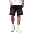 thumbnail image 7 of GINGTTO Men's Relaxed Fit Baggy Denim Shorts, 7 of 7
