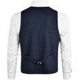 thumbnail image 3 of GFDYREE Men's Slim Fit Herringbone Tweed Suits Vest Premium Wool Blend Waistcoat, 3 of 7