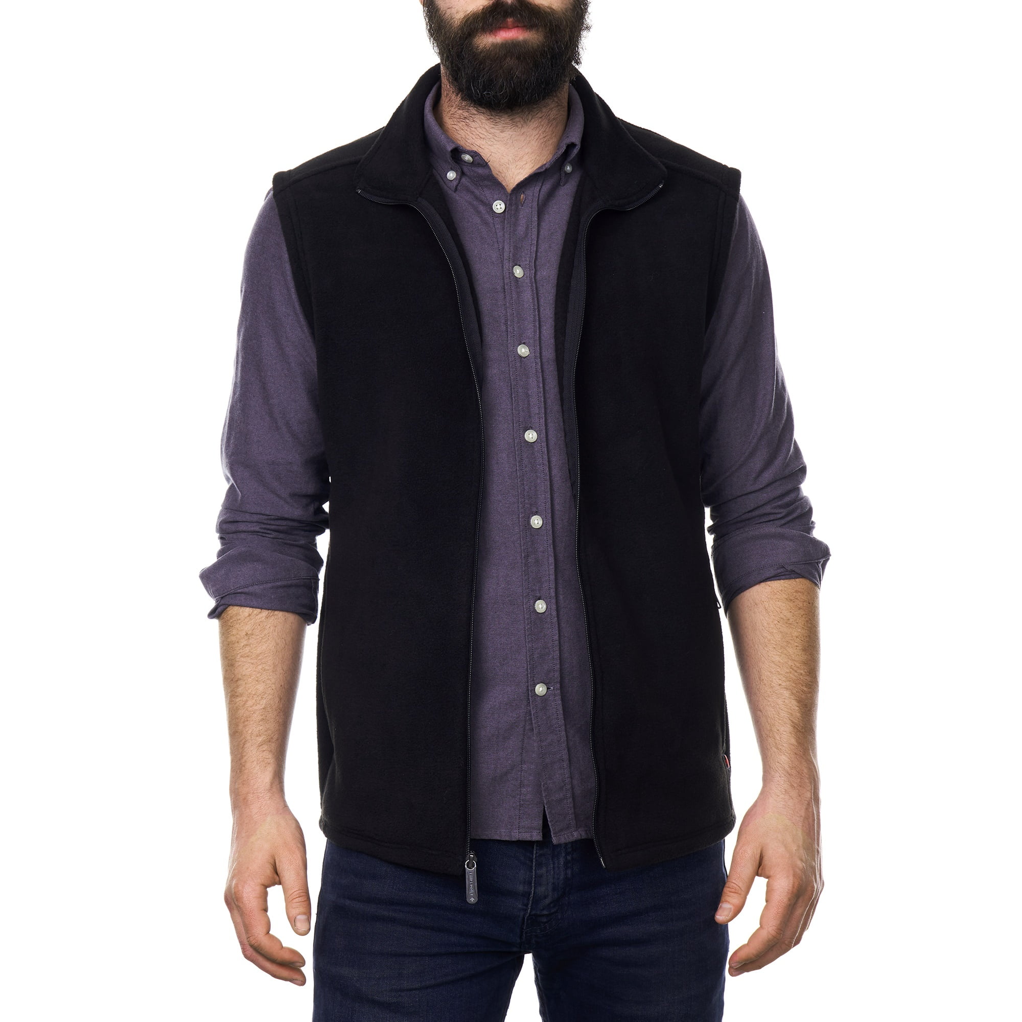 fleece vest over dress shirt