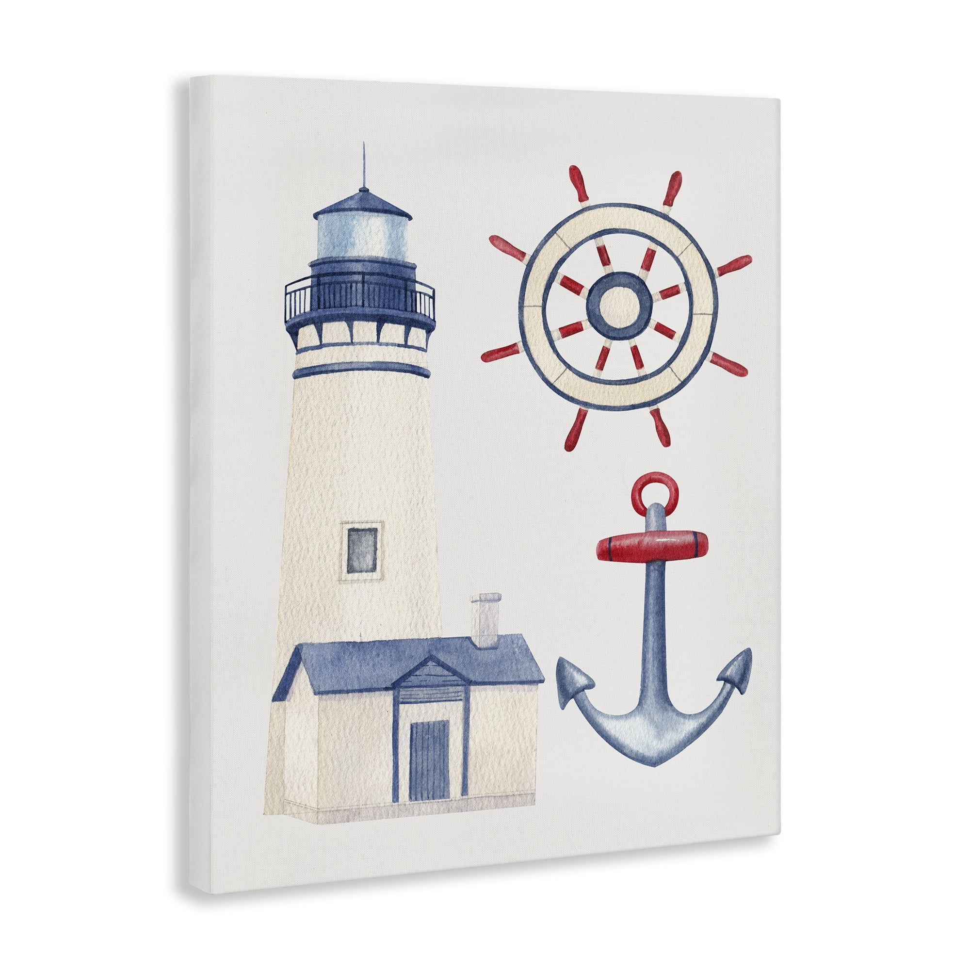 Stupell Industries Nautical & Boating Gear Nautical & Beach Painting Wrapped Canvas Art Print Wall Art, 24 x 30