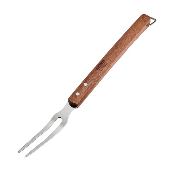 Tramontina Churrasco BBQ 18.5 inch Stainless Steel Tines Carving Fork with Wood Handle