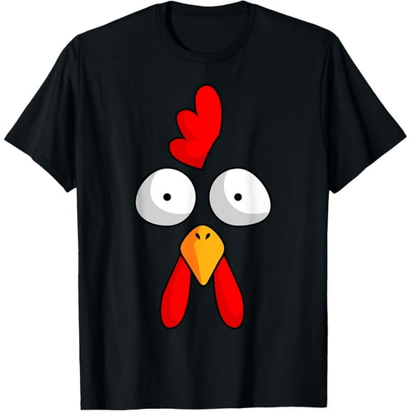 Chicken Face Rooster Halloween Costume Farm Poultry Funny Creative Graphic T-Shirt