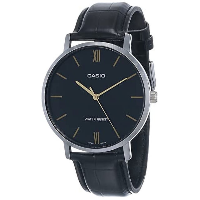 Reloj negro minimalista Casio MTP-VT01L-1B para hombre
