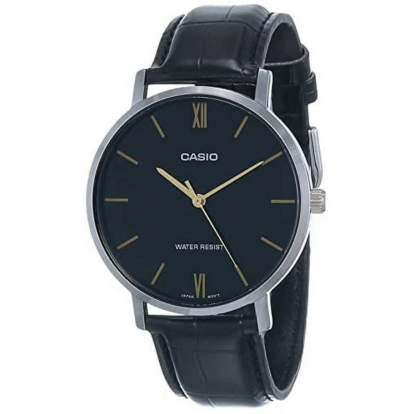Reloj negro minimalista Casio MTP-VT01L-1B para hombre