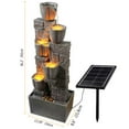 thumbnail image 4 of WarmGarden Solar Powered Water Fountain with Tulip Design – Natural Grey Outdoor Garden Fountain | Eco-Friendly & Decorative, 4 of 6