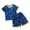 Blue#2, variant on ShiShine Toddler Baby Boys Girls Summer Outfits Cotton Cute Print Short Sleeve T-shirt Tops & Shorts Set 2Pcs Summer Clothes Size 2-8T