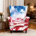 thumbnail image 3 of HELLHERO Firework Stars US Flag 2 Piece Wingback Chair Covers, Comfy Elastic Bottom Wing Chair Covers Slipcovers Spandex Single-Seat Wingback Armchair Covers for Living Room Bedroom, 3 of 7